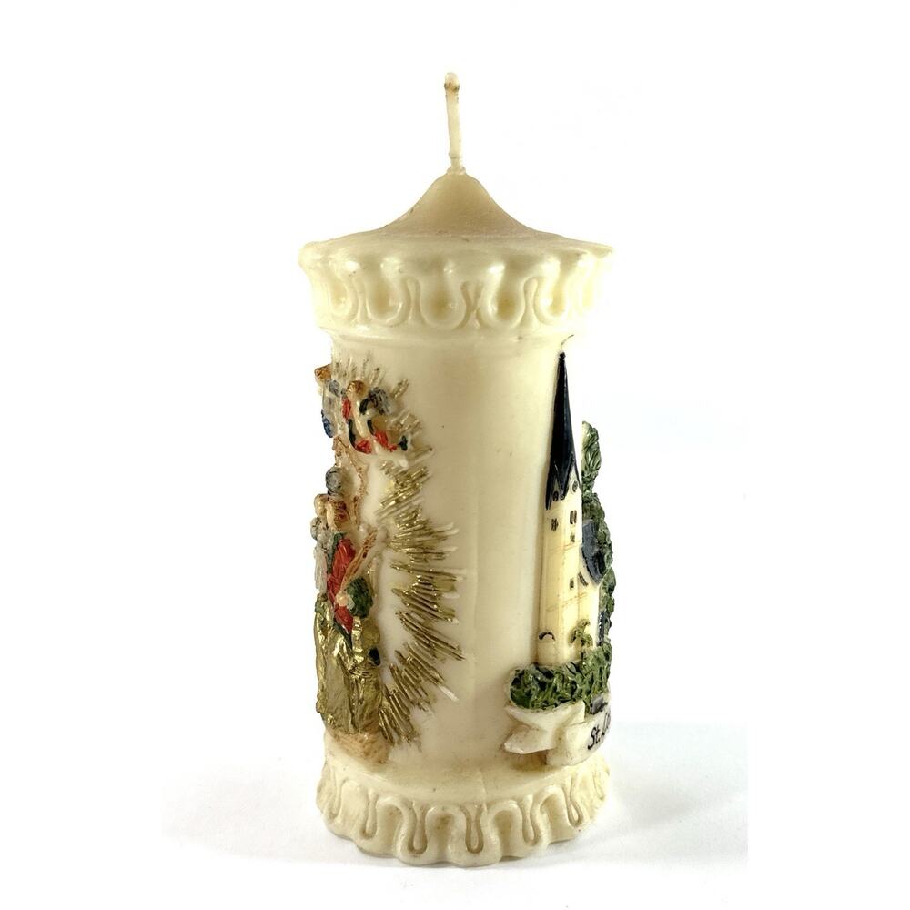 Vintage St Laurentius Bernau Church Pillar Candle Religious Germany 6” - Picture 5 of 6